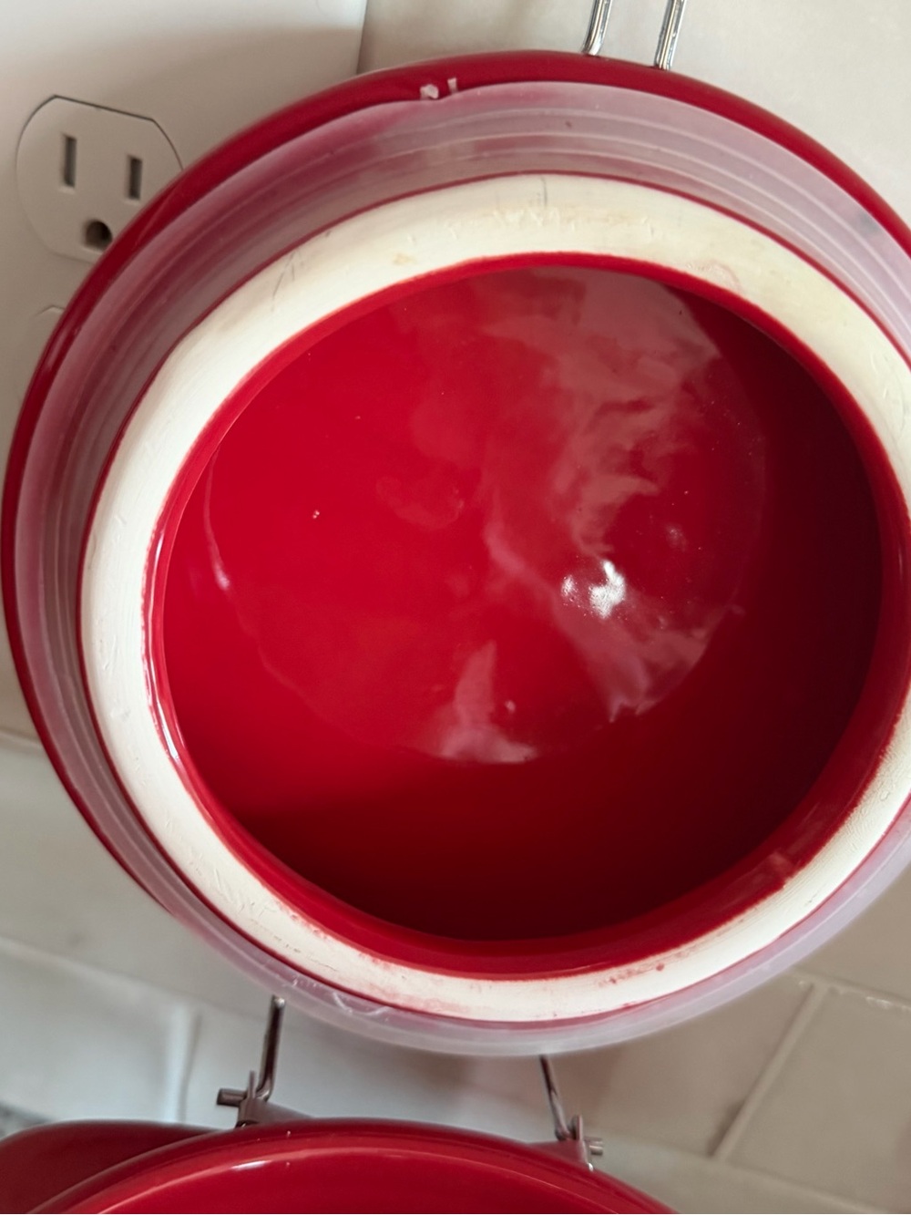 Red Airtight Kitchen Storage Canister - Home Kitchen - Picture 2 of 6
